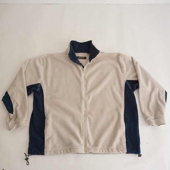 Vintage '90S Penmans Taupe Navy Fleece Zip Up Hiking Outdoor Sweater 2XL - Picture 1 of 8